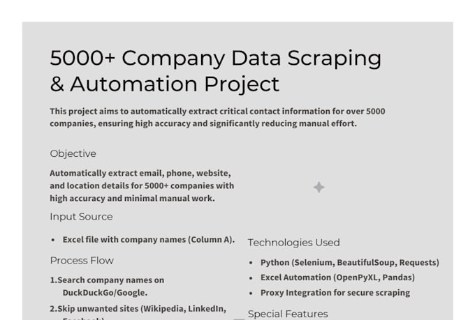 do python automation, web scraping and selenium bots